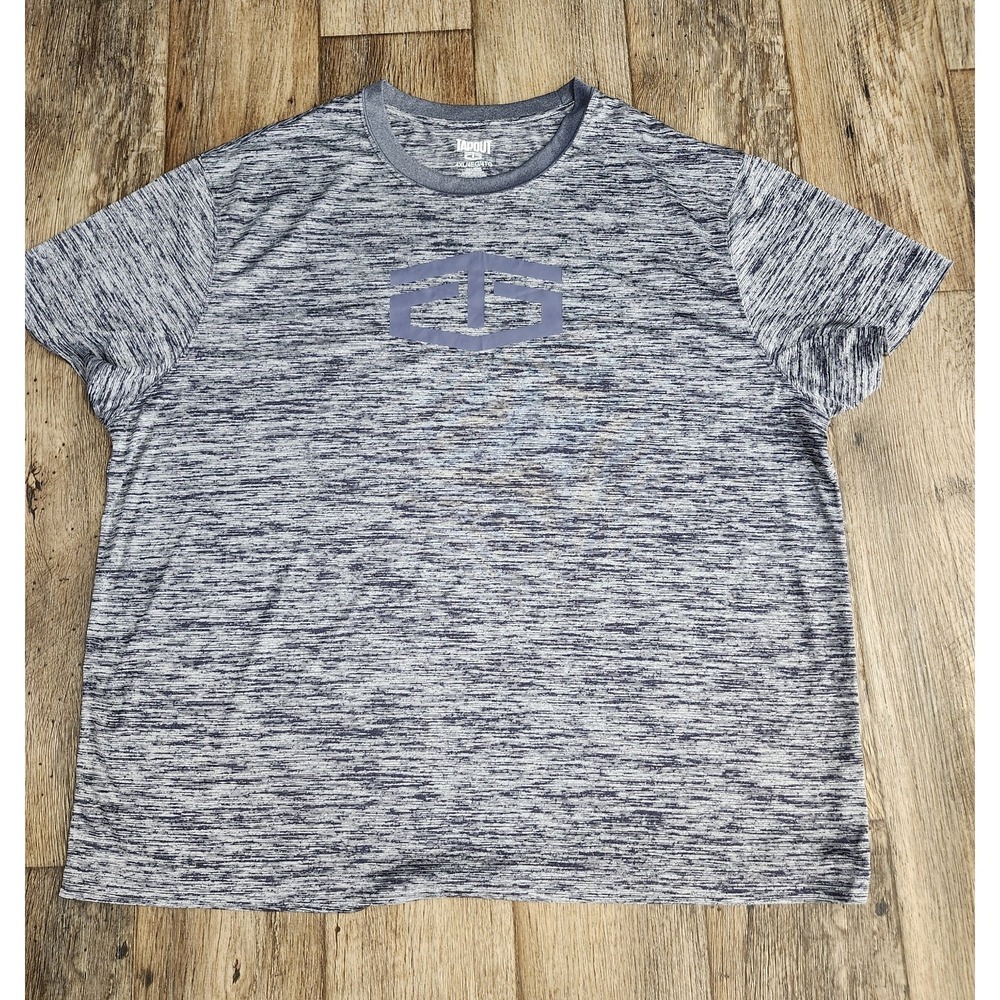 Tapout Shirt Mens 4XL Short Sleeve Training MMA Gym Workout Gray XXXXL blue bjj